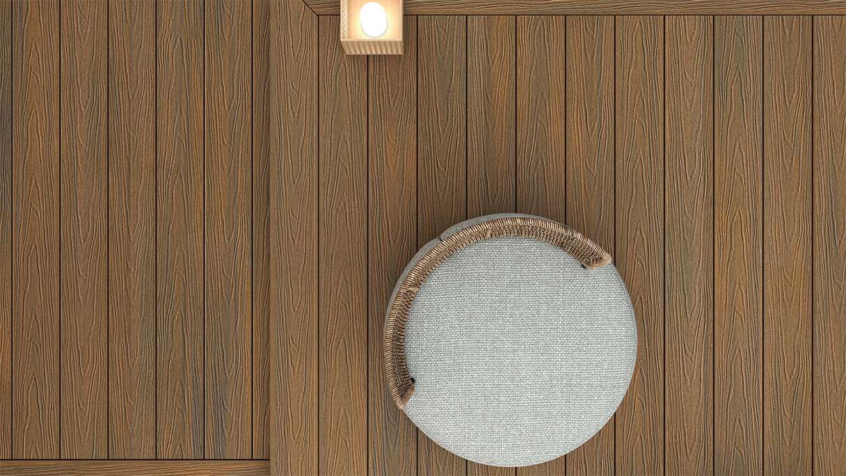 planeo MAXLine Nature - 3m WPC CoEx ummantelte XL Terrassendiele Verbundprofil leicht - Burma Teak strukturiert/glatt gebürstet