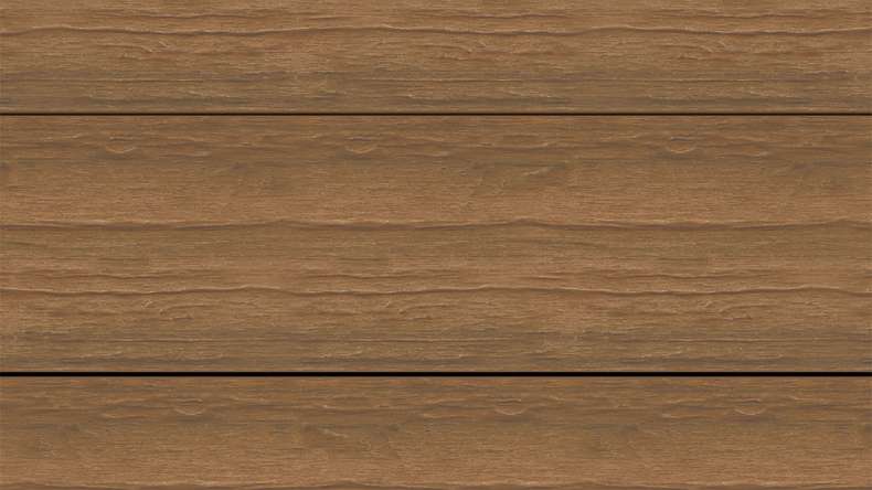 planeo ANTIKWoodline - WPC CoEx ummantelte Terrassendiele Massivdiele - Burma Teak 3m - rustikal/glatt gebürstet