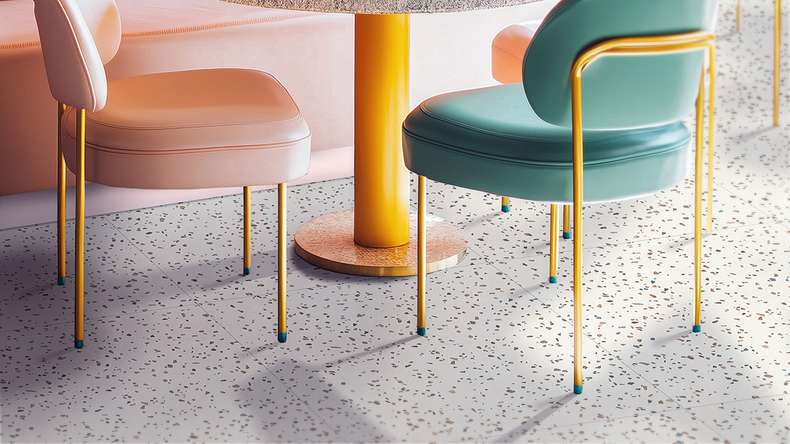 Gerflor Klick Vinyl Rigid - Creation 55 Clic Acoustic Confetti Cobalt | Trittschalldämmung integr. (61261745)