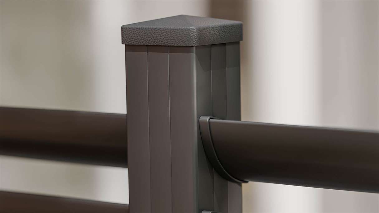 planeo Gardence Metallic Ellipse - Alu-Gartenzaun Quadratisch Anthrazit | DB703