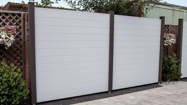 planeo Gardence Metallic - Alu-Gartenzaun Quadratisch Silbergrau DB 701