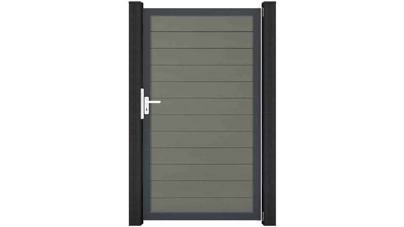 planeo Gardence Strong - BPC-Universaltor Grau mit Silber Alurahmen 150x180x4cm