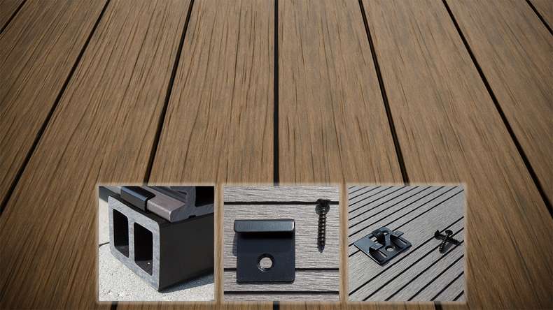 planeo AntikWood WPC-Terrasse Komplett-Set Massivdiele 3.6m (25.4m²) - Hellbraun antik gealtert