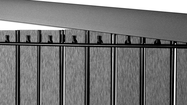 planeo WPC Streifen Set - Anthrazit L 250 x H 123 cm