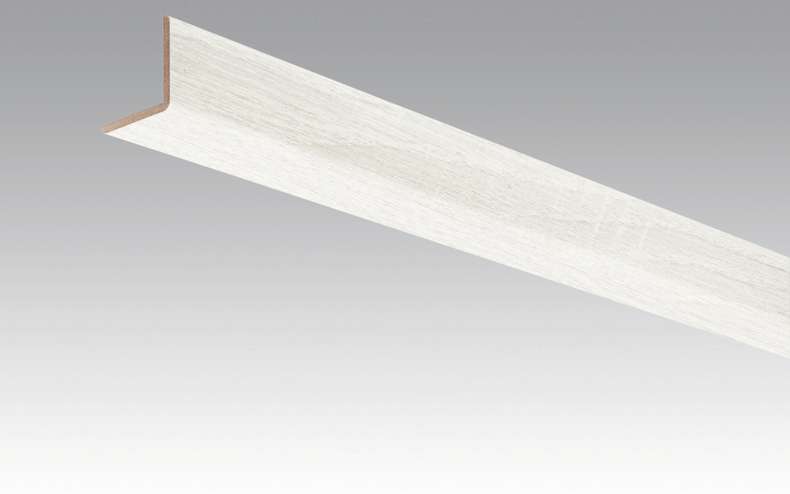 MEISTER Sockelleisten Winkelleisten Eiche weiß deckend 4069 - 2380 x 33 x 3,5 mm (200035-2380-04069 - 2603234069)