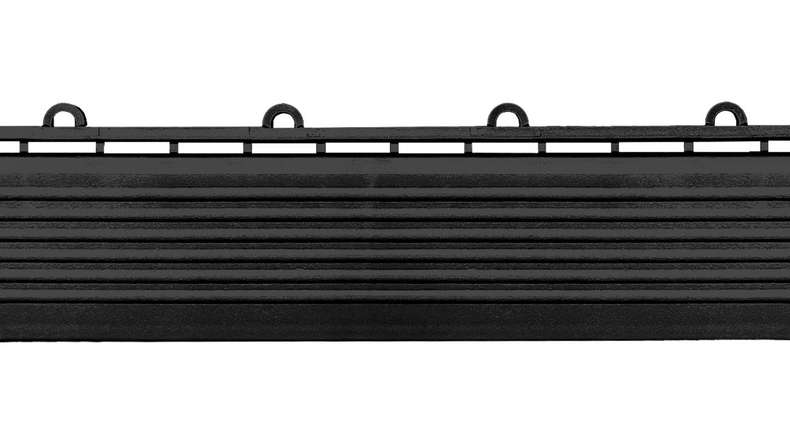 planeo Seitenteil für 30 x 30 cm Klickfliesen - schwarz mit Öse