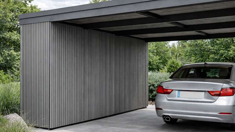 planeo DesignPro - WPC Fassadenverkleidung Dunkelgrau 2900 x 175 mm