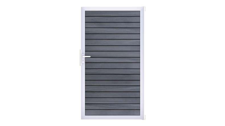 planeo Gardence Trendy - BPC-Rhombus Universaltor - Steingrau co-extrudiert mit Alurahmen