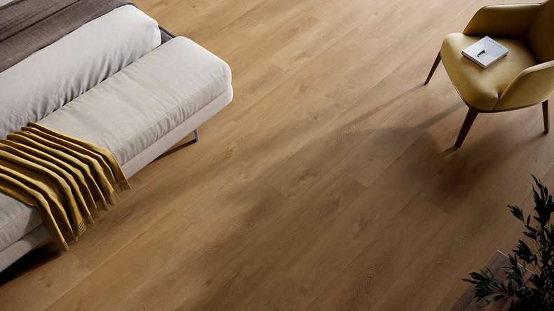 planeo Rigid Klick Vinyl - HOMEtec Pro 50 IXPE Sunrise Mellow Oak | Trittschalldämmung integr. (RP-E50-1)