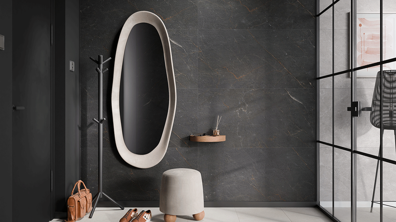 planeo Wandverkleidung SPC - CeraRock Tile Black Slate XL 280 x 117,5 cm