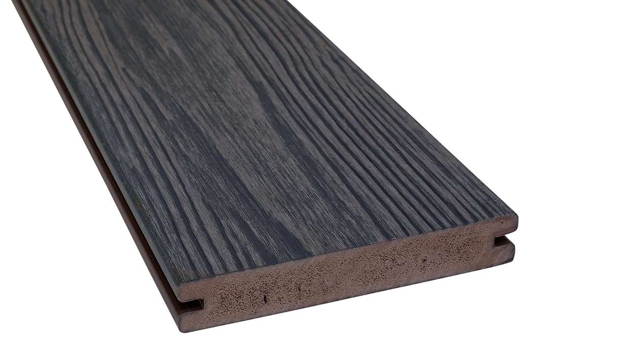 planeo Authentic Wood - BPC Terrassendiele Massiv - Carbonised Osage strukturiert