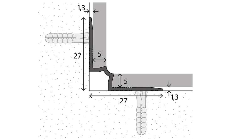 planeo Treppenkanteninnenwinkel 601 - 250 cm
