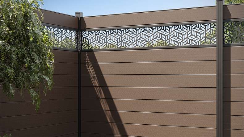 planeo Gardence Strong - BPC-Gartenzaun Quadratisch Terra