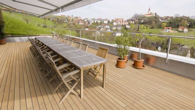 TerraWood Holzterrasse - Lärche Kanadisch - gerillt / genutet