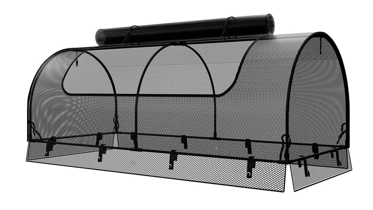 planeo Hochbeetaufsatz Netz - Schwarz 149.9 x 69.4 x 62 cm