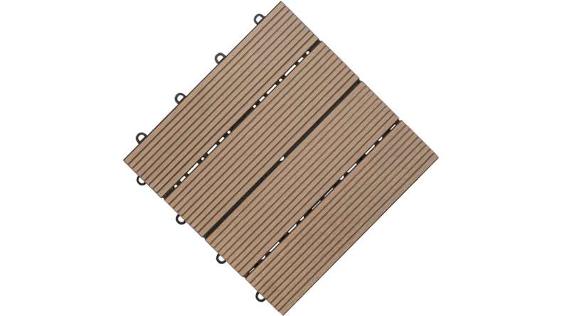 planeo WPC-Terrassenfliese Braun 30x30 cm - 6 Stk