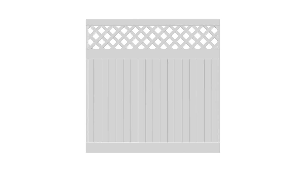 planeo Privara - PVC Steckzaun Weiß mit Rankgitter - UV-Beständig | 177 x 178 cm