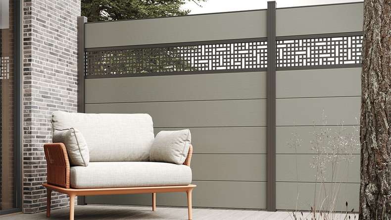 planeo Gardence Strong XL - BPC-Gartenzaun Grau