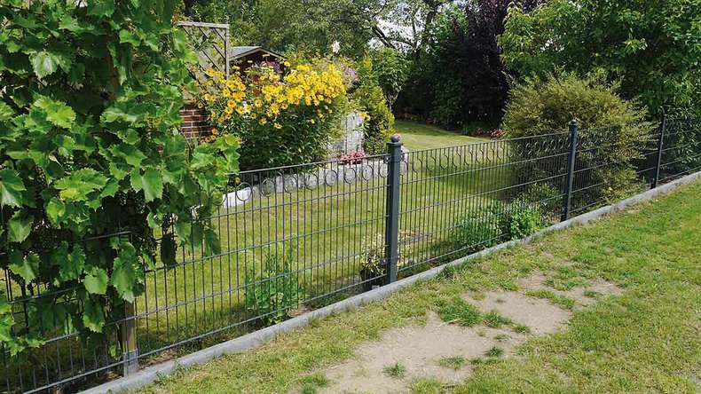planeo Doppelstab Schmuckzaun Halo 6/6/6 RAL 7016 Anthrazit Höhe 1230 mm