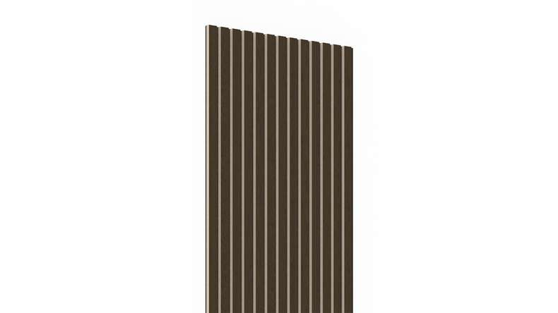planeo Akustikpaneele - Eiche geräuchert 2480 x 600 x 21.5 mm | schwer entflammbar Brandschutz Klasse B