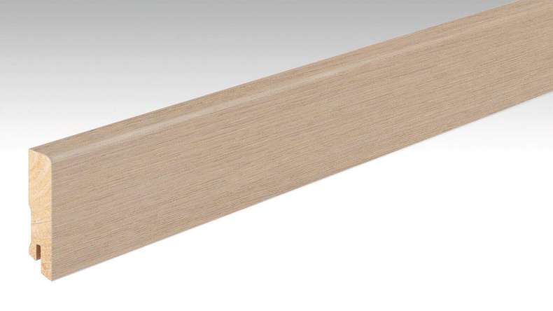 MEISTER Sockelleisten Fußleiste Profil 15 F MK Eiche cremeweiß 1154 - 2380 x 60 x 16 mm (200023-2380-01154 - 1115231154)