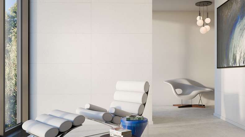 planeo Wandverkleidung SPC - CeraRock Tile Concrete White 120 x 60 cm