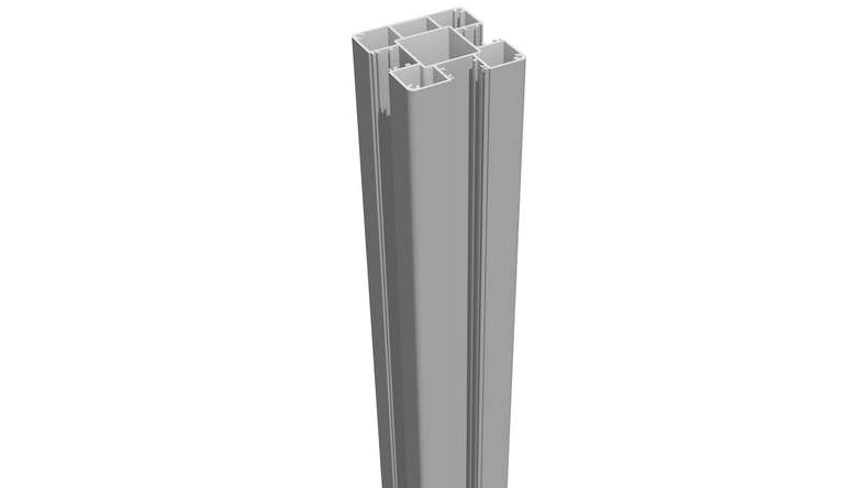 planeo Gardence Metallic - Alupfosten Silbergrau
