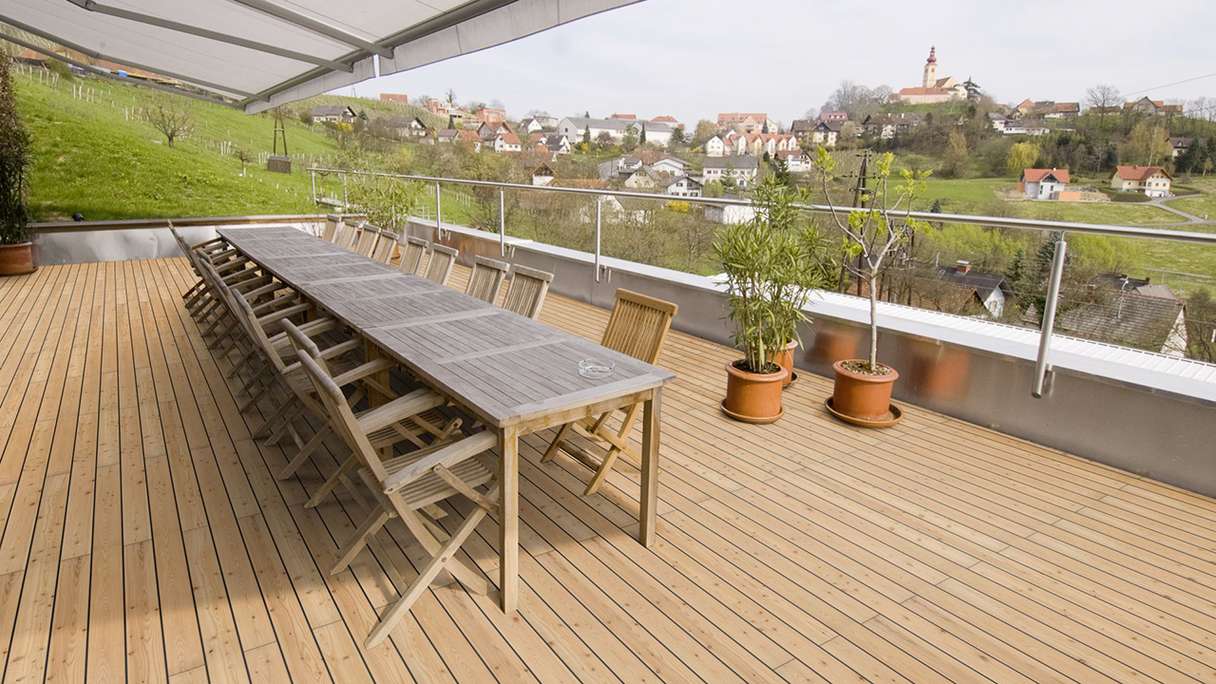 TerraWood Holzterrasse - Lärche Kanadisch - beidseitig glatt