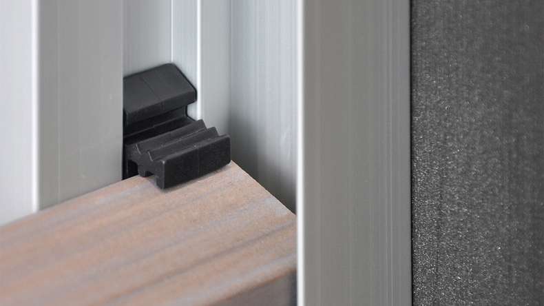 planeo Build Sichtschutzzaun-Montageset 24-27 mm eloxiert E6/EV1