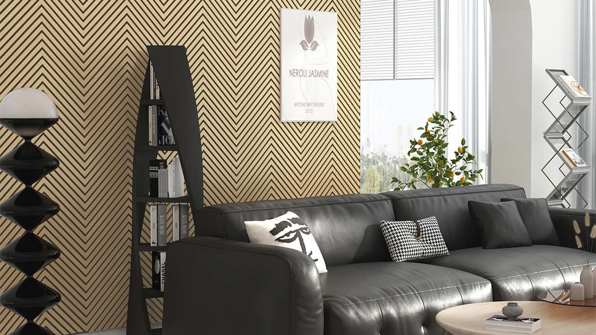 Skaben Akustikpaneele SilentWall - Fischgrät New Light - 275 x 52 cm