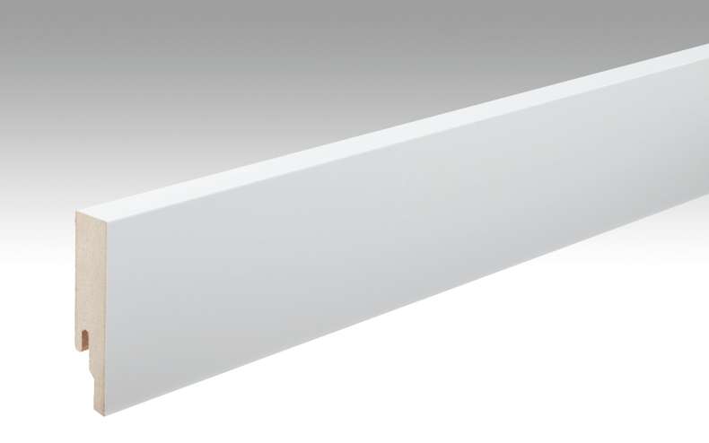 MEISTER Sockelleisten Fußleisten Weiß streichfähig DF 2222 - 2380 x 80 x 18 mm (200016-2380-02222 - 6965232222)