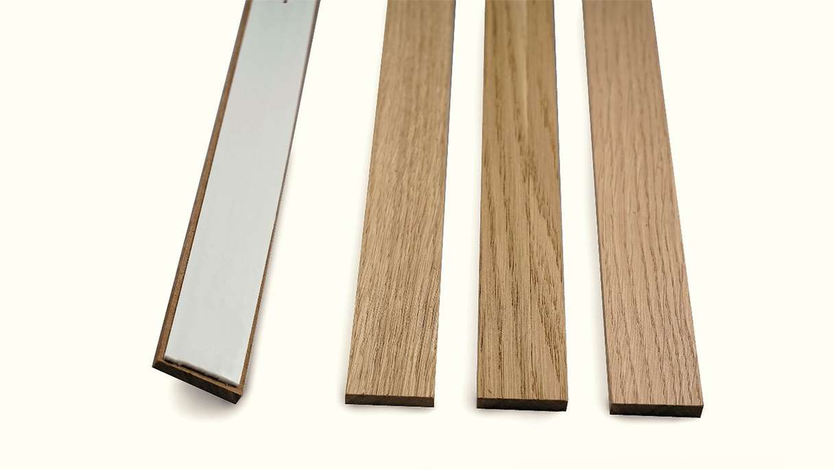 Skaben Akustikpaneele SilentWall Easy-Sticks - Eiche Hellbraun - 250 x 3,45 cm 4 Stk.