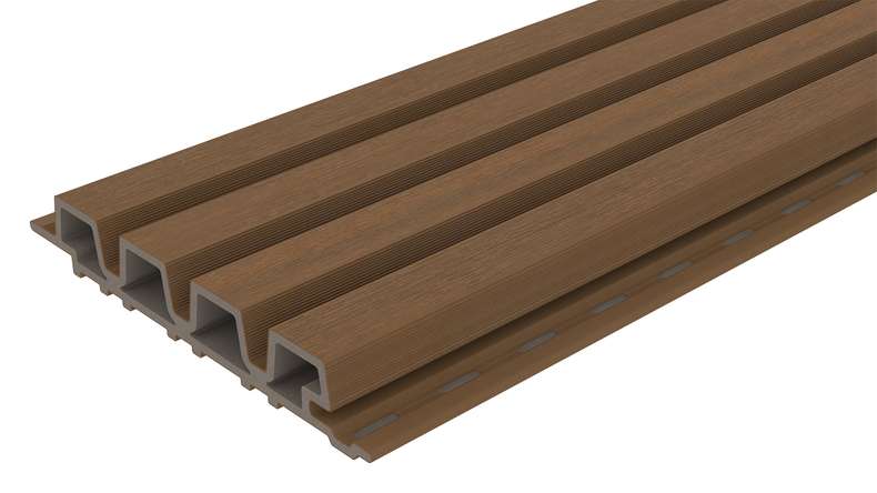 planeo LINEA Slim - WPC CoEx Fassadenverkleidung Burma Teak 2900 x 215 mm