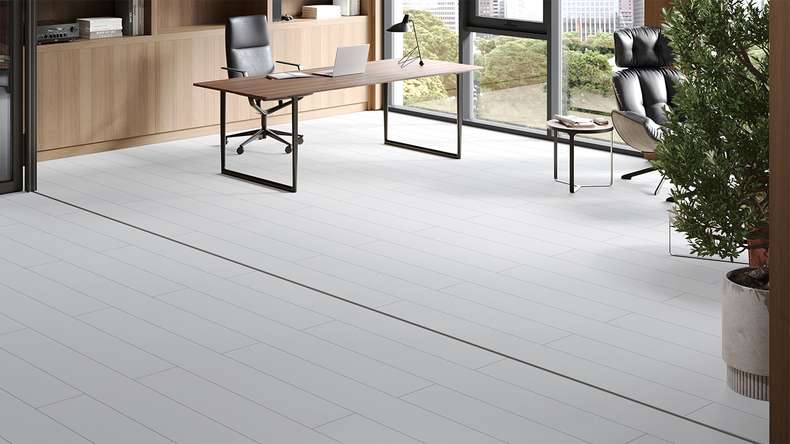 planeo Rigid Klick Vinyl - Wood White | Trittschalldämmung integr. (100P2935-N)