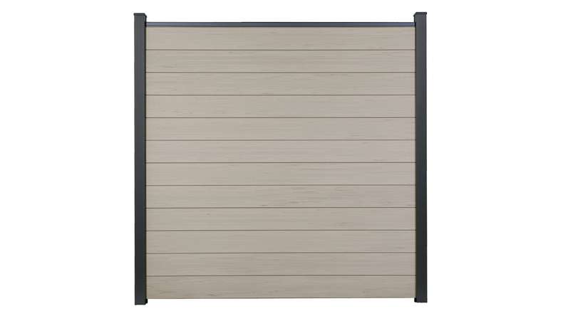 planeo Gardence Strong - BPC-Gartenzaun Quadratisch Bi-Color Sand