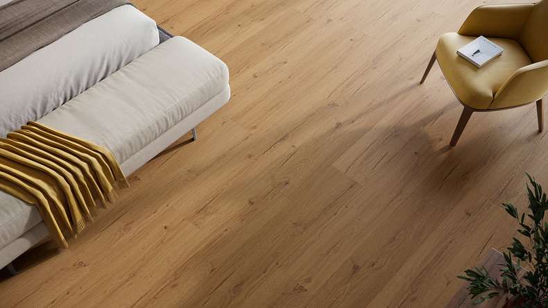 planeo Rigid Klick Vinyl - HOMEtec Pro 50 IXPE Golden Nature Oak | Trittschalldämmung integr. (RP-E50-2)