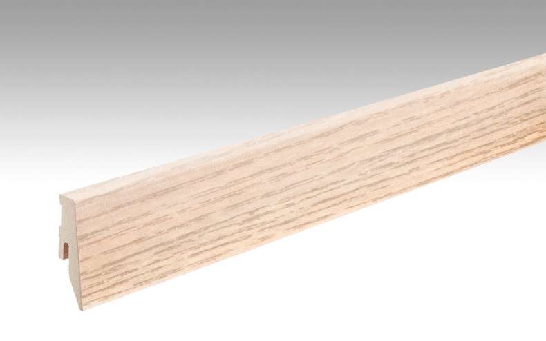 MEISTER Sockelleisten Fußleisten Esche weiß 1181 - 2380 x 60 x 20 mm (200049-2380-01181 - 1030231181)