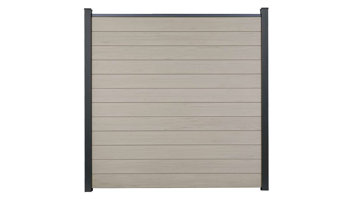 planeo Gardence Strong - BPC-Gartenzaun Quadratisch Bi-Color Sand