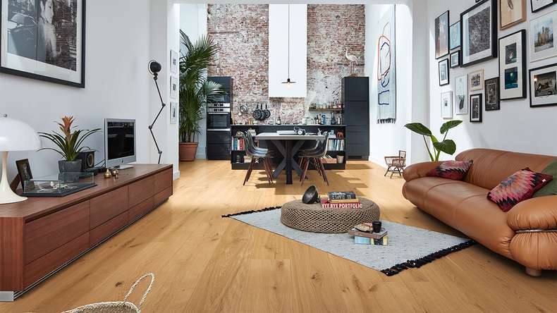 MEISTER Lindura-Holzboden HD 400 - 08921 Eiche authentic pure ultramattlackiert 2200 x 205 x 11 mm (500214-2200205-08921)