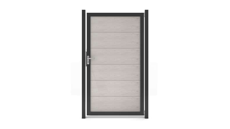 planeo Gardence Guard - BPC-Universaltor Bi-Color Sand mit Alu-Rahmen in Anthrazit | DB703