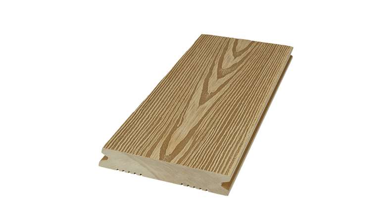 Planeo SolidWood WPC Terrassendiele - Erdbraun 4,20m französisch/struktur 3D