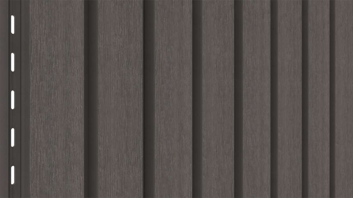planeo LINEA Wide - WPC CoEx Fassadenverkleidung Dunkelgrau 2900 x 181 mm