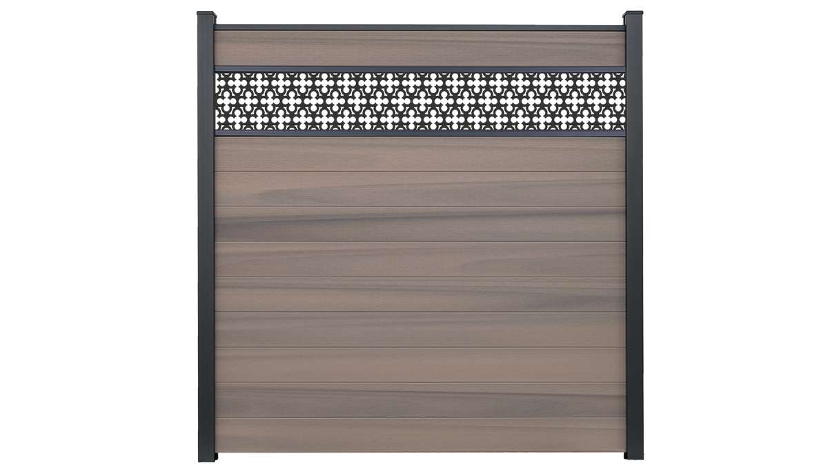 planeo Gardence Strong - BPC-Steckzaun Oriental Bi-Color co-ex 180 x 180 cm