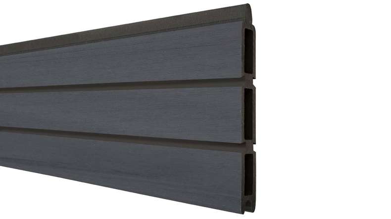 planeo Gardence Trendy - BPC-Rhombus-Tor - DIN Links 2-flügelig Steingrau co-ex mit Anthrazit-Alurahmen