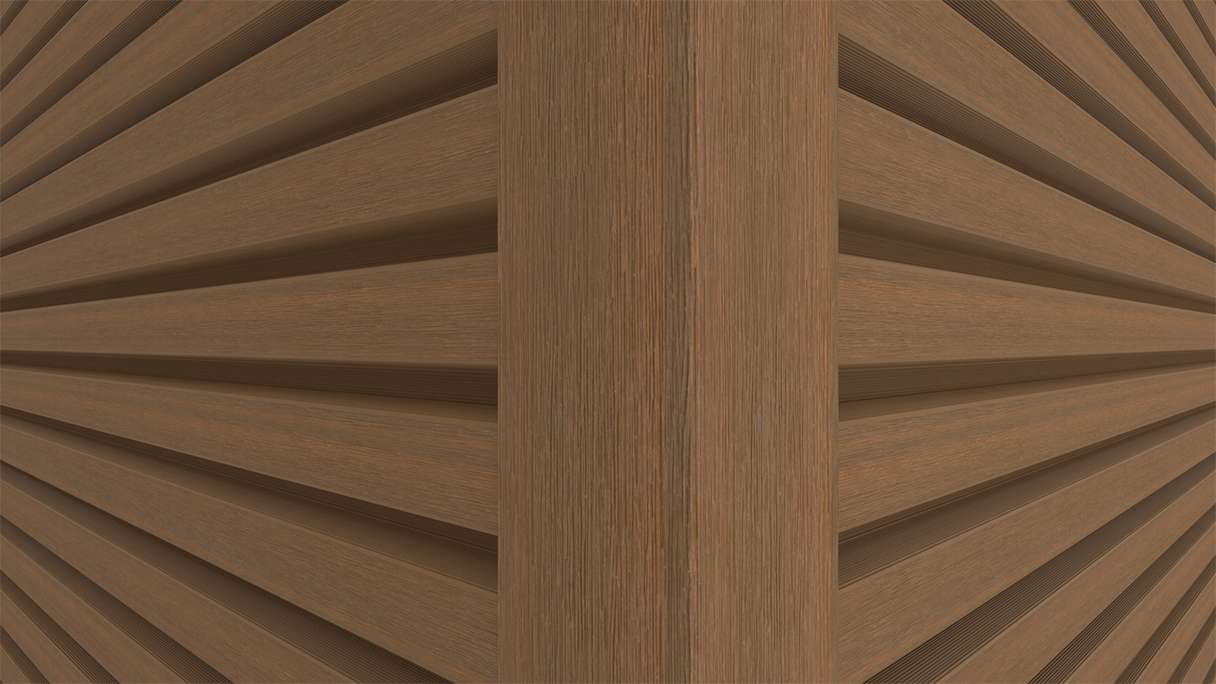 planeo LINEA Slim - WPC CoEx Fassadenverkleidung Burma Teak 2900 x 215 mm