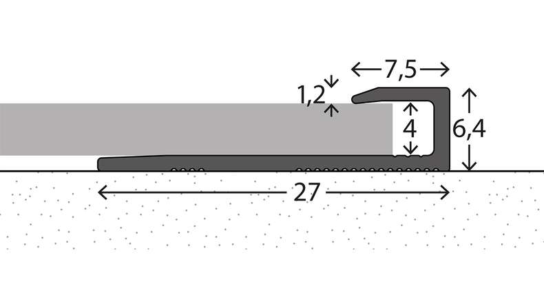 planeo Abschlussprofil 212 - 270 cm