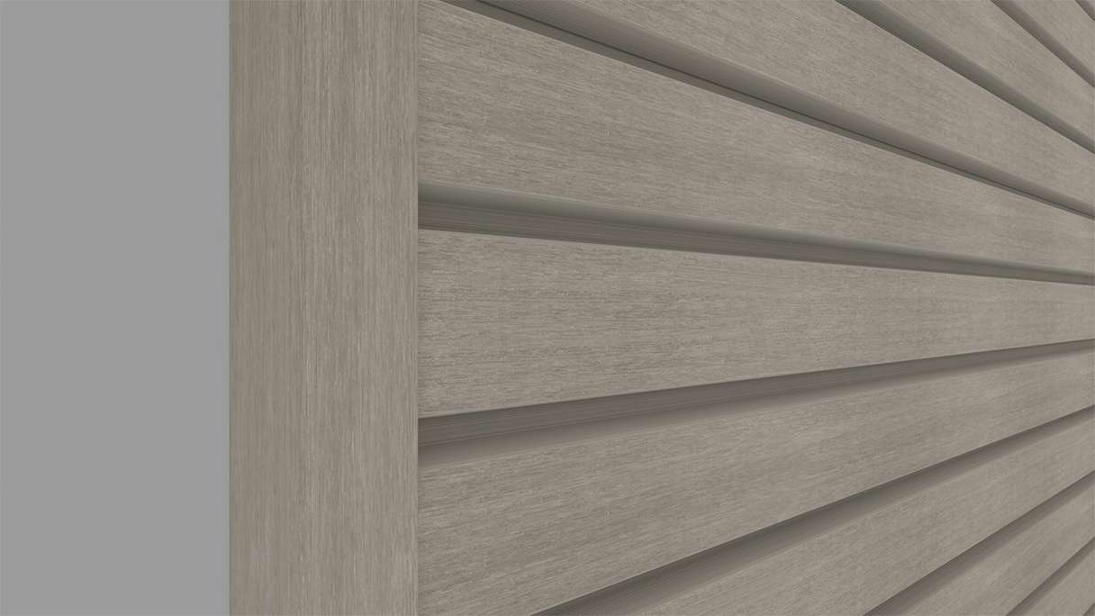 planeo LINEA Wide - WPC CoEx Fassadenverkleidung Hellgrau 2900 x 181 mm