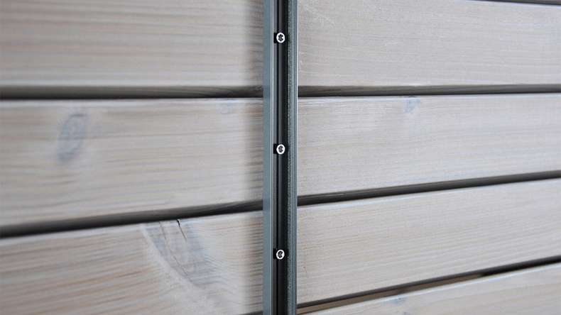 planeo Build Sichtschutzzaun-Montageset 24-27 mm eloxiert E6/EV1