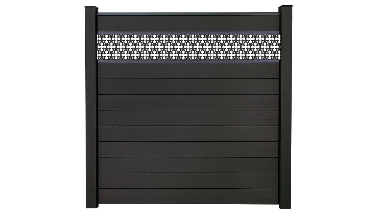 planeo Gardence Strong - BPC-Steckzaun Oriental Anthrazitgrau 180 x 180 cm