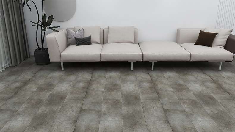 planeo Rigid Klick Vinyl - STEINWERK PUCore XL Steingrau Loft | Trittschalldämmung integr. (NF-FXL-297)